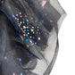 New Look dress women's size 6 black celestial mesh with sequins