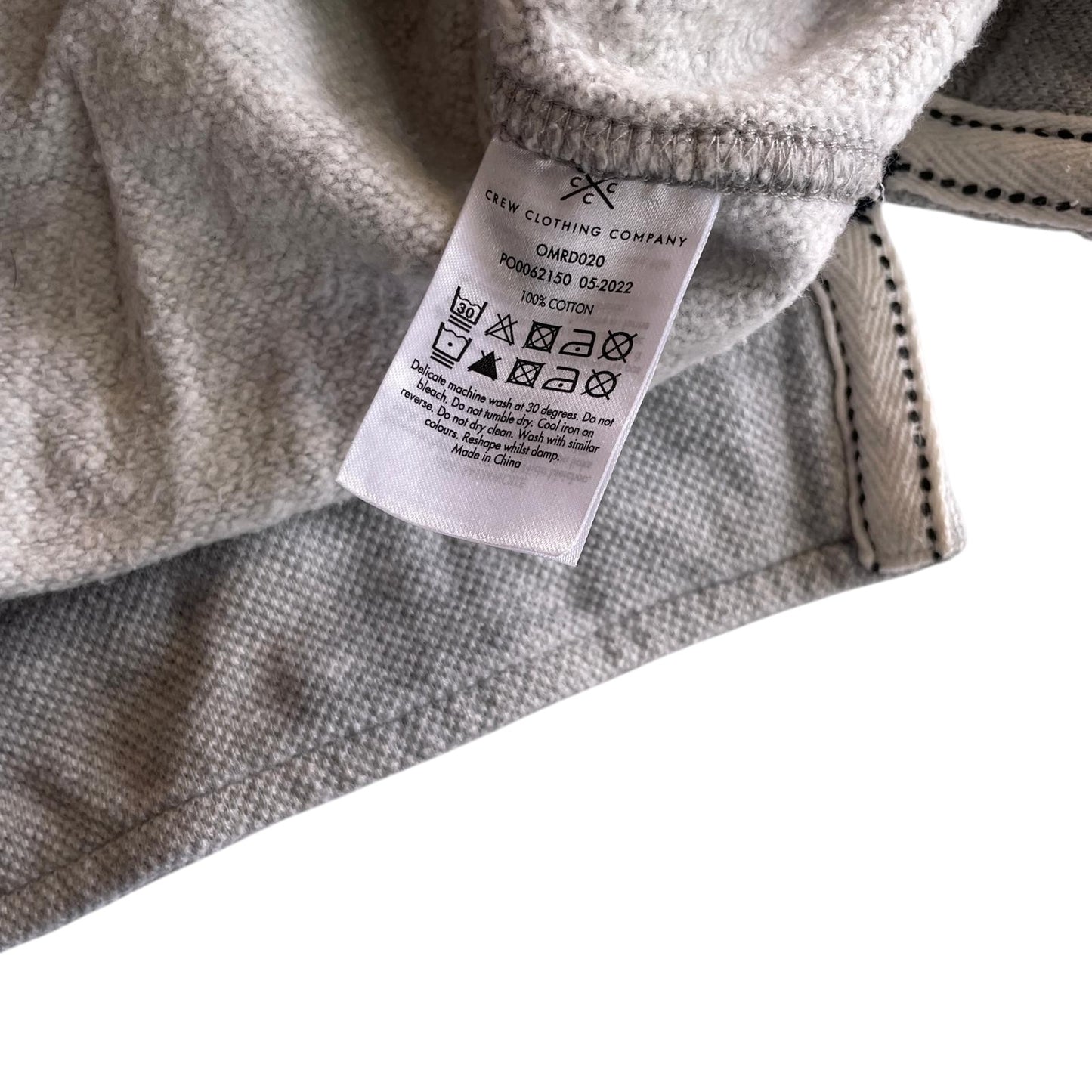 Crew clothing jumper woman's M grey quarter zipper raised collar
