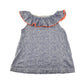 Boden top 13-14 years blue and white floral summery blouse