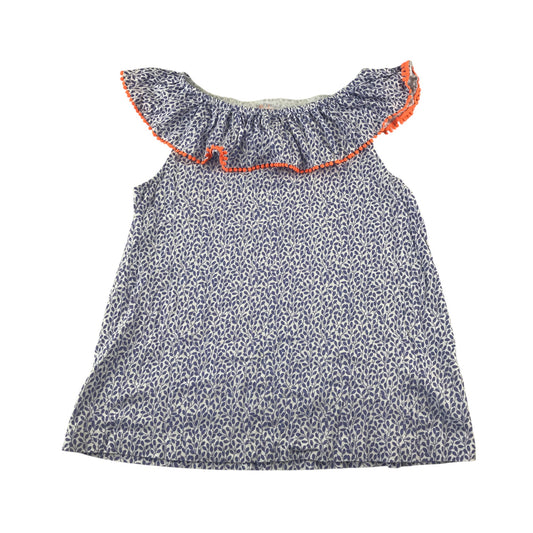 Boden top 13-14 years blue and white floral summery blouse