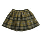 5-6 years yellow tartan check skirt cotton