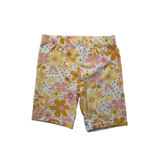 George Yellow Floral Leggings Shorts Age 5