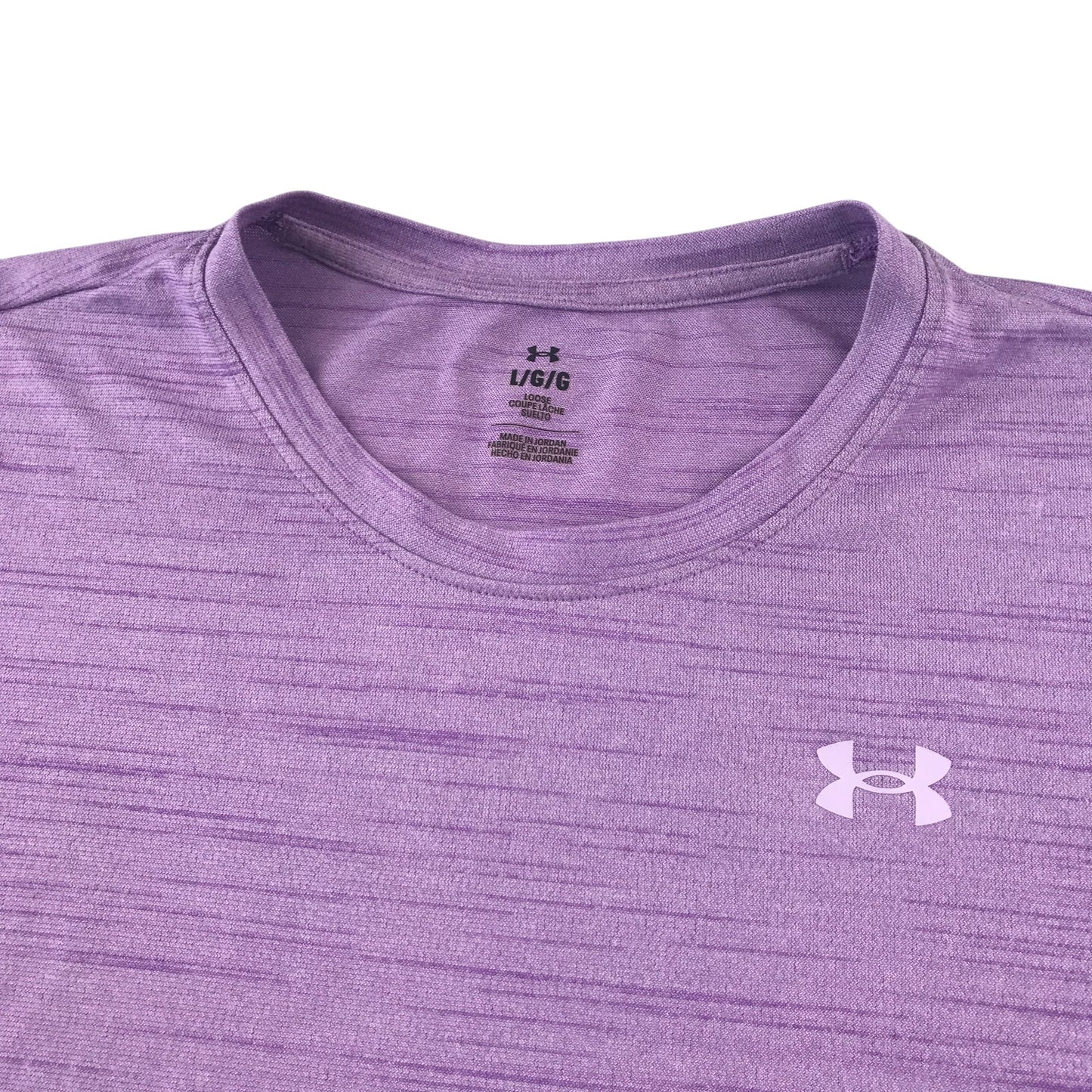 Under Armour sport top women's size L lilac short sleeve
