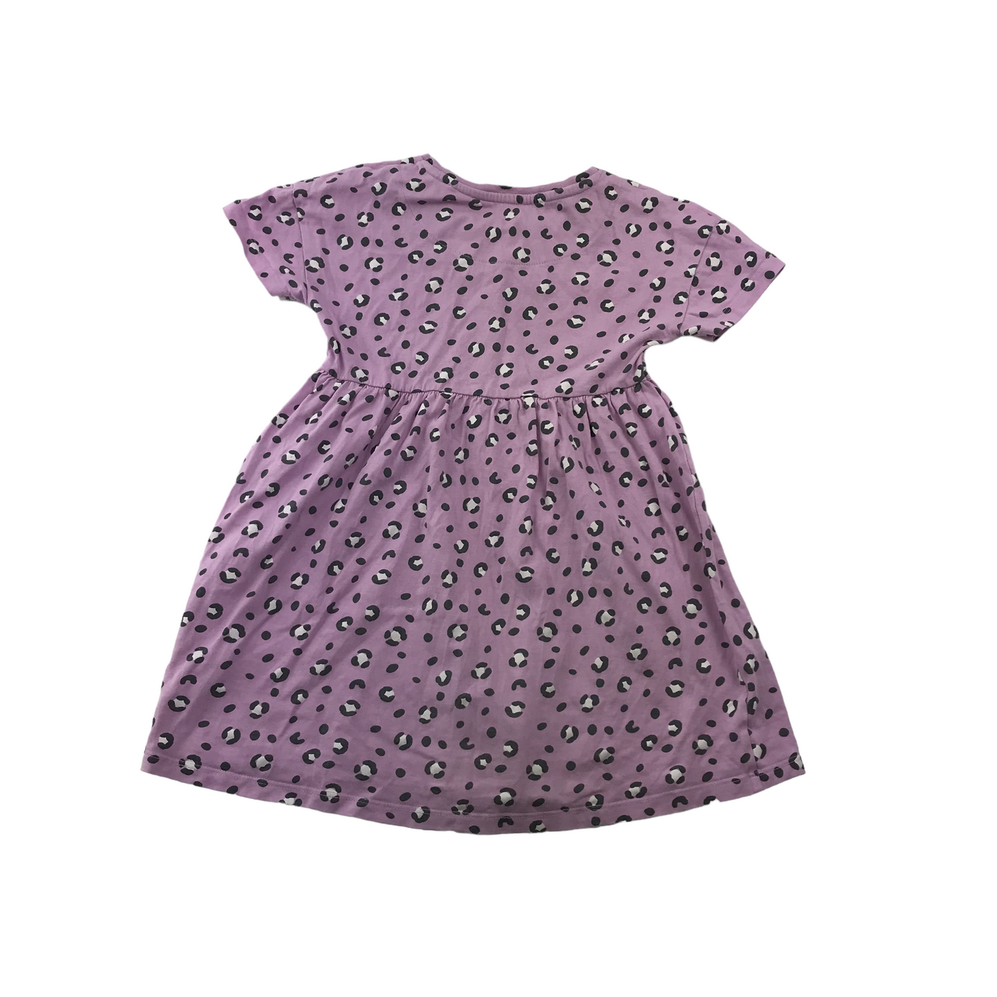 Tu Purple Leopard Pattern Short Sleeve Summer Dress Age 5