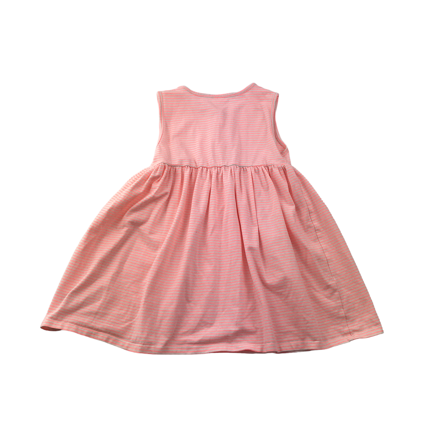 Next Peachy Pink Stripy Summer Dress Age 5