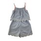Boden playsuit 9-10 years light blue embroidered cotton