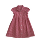 School Summer Gingham Dress with Buttons