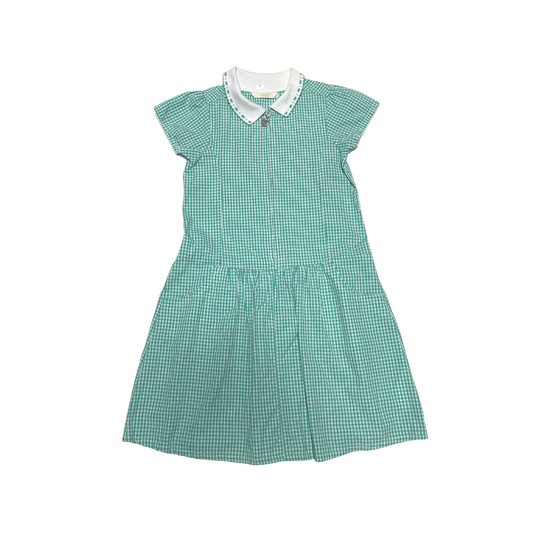 Mint gingham with zipper school summer dress