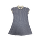 School Summer Gingham Dress with Zipper