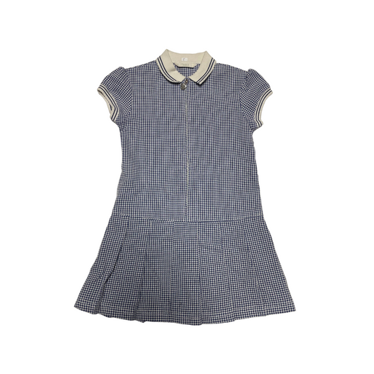 Black gingham with zipper school summer dress