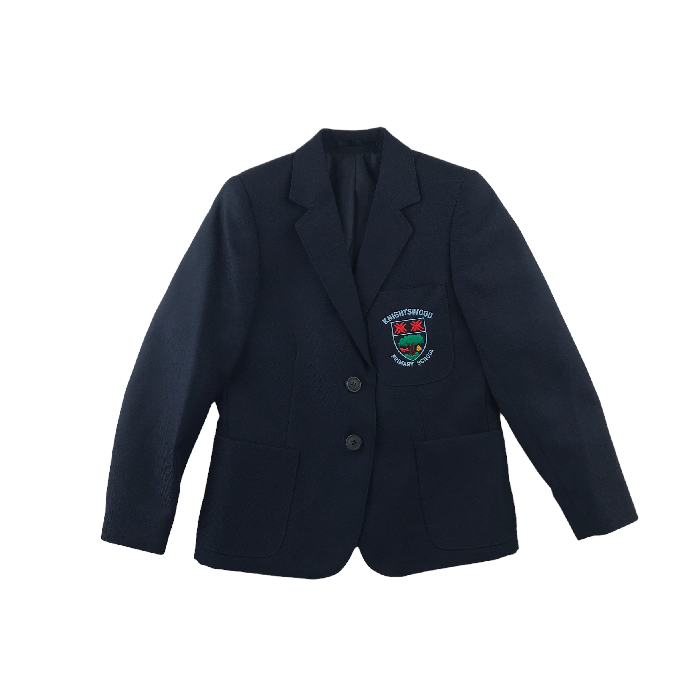Lss Uniform Knightswood Primary girls Navy School Blazers – ApparelXchange CIC
