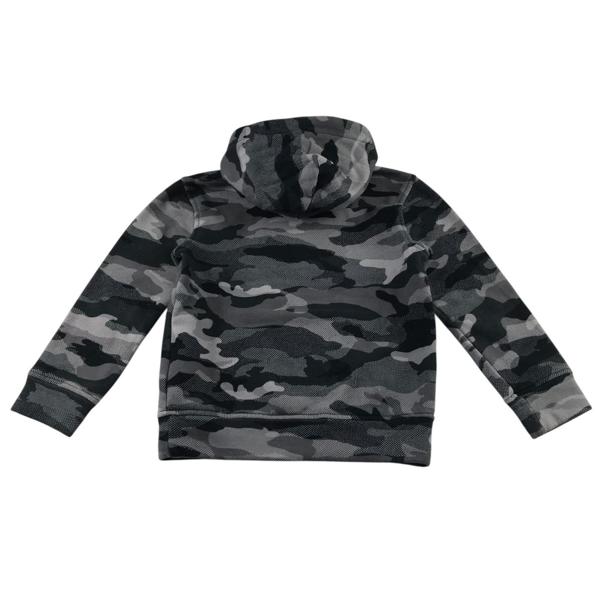 Abercrombie 5-6 years grey tone hoodie camouflage cotton polyester