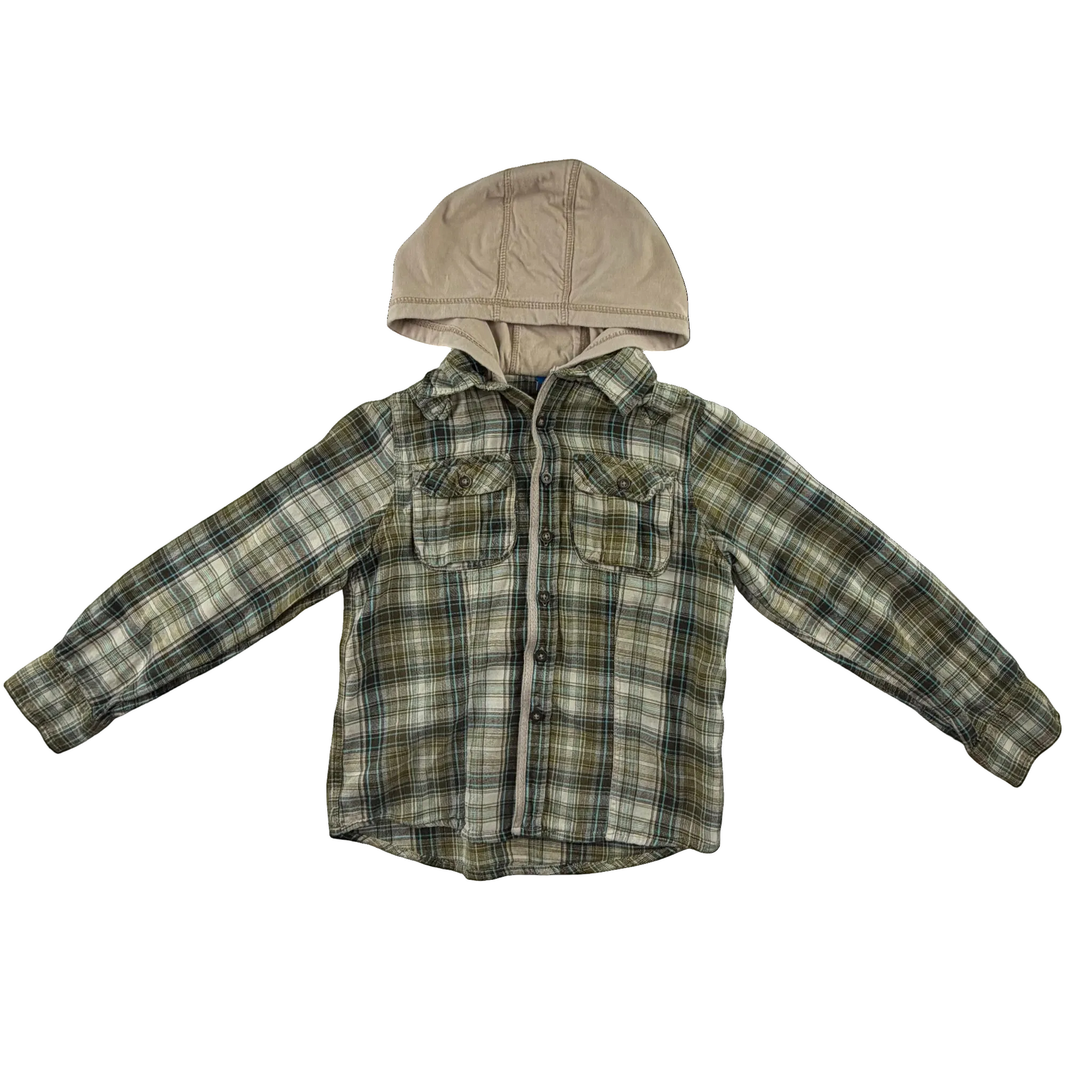 Adams Boys 6-7 years green check shirt cotton