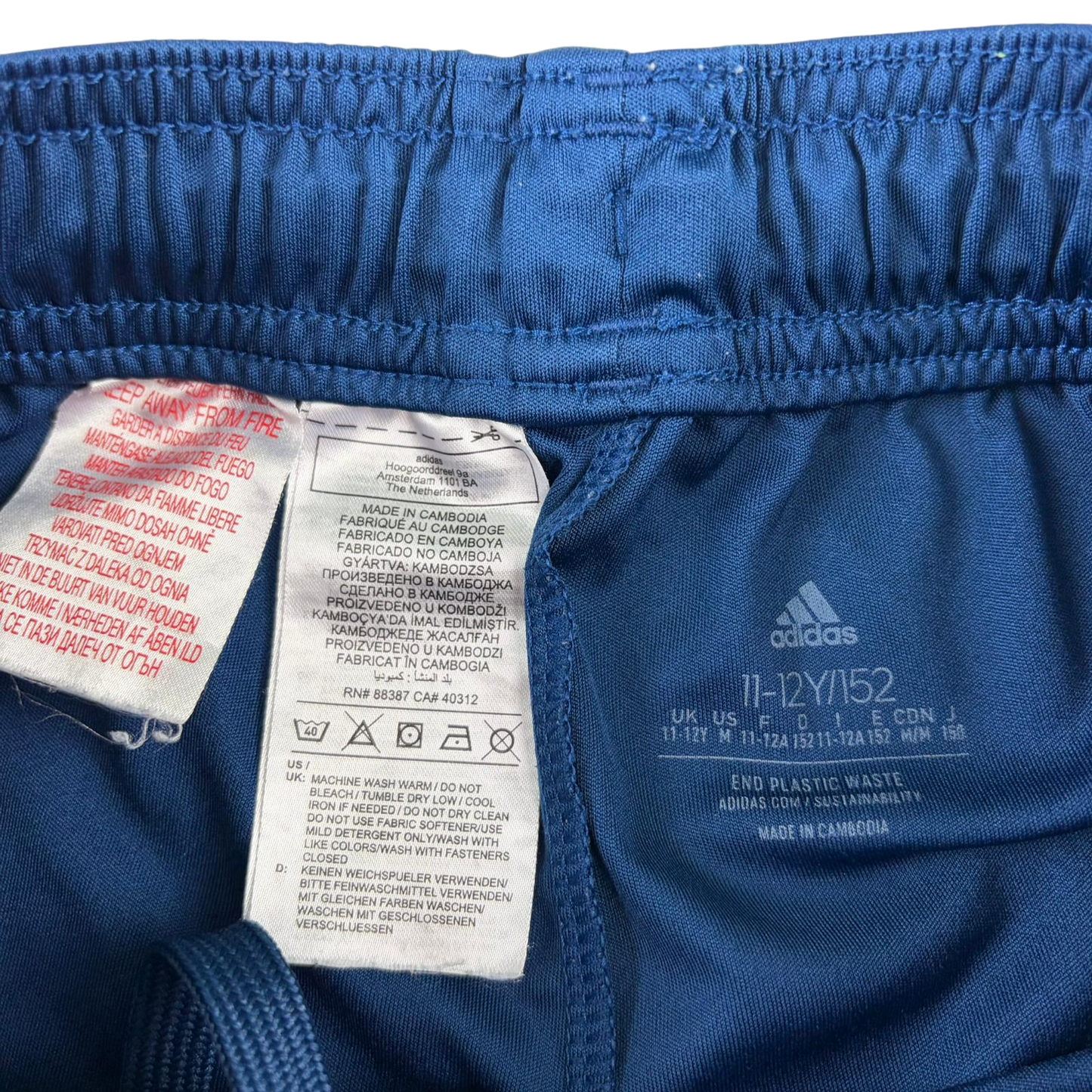 Adidas 11-12 years blue yellow shorts