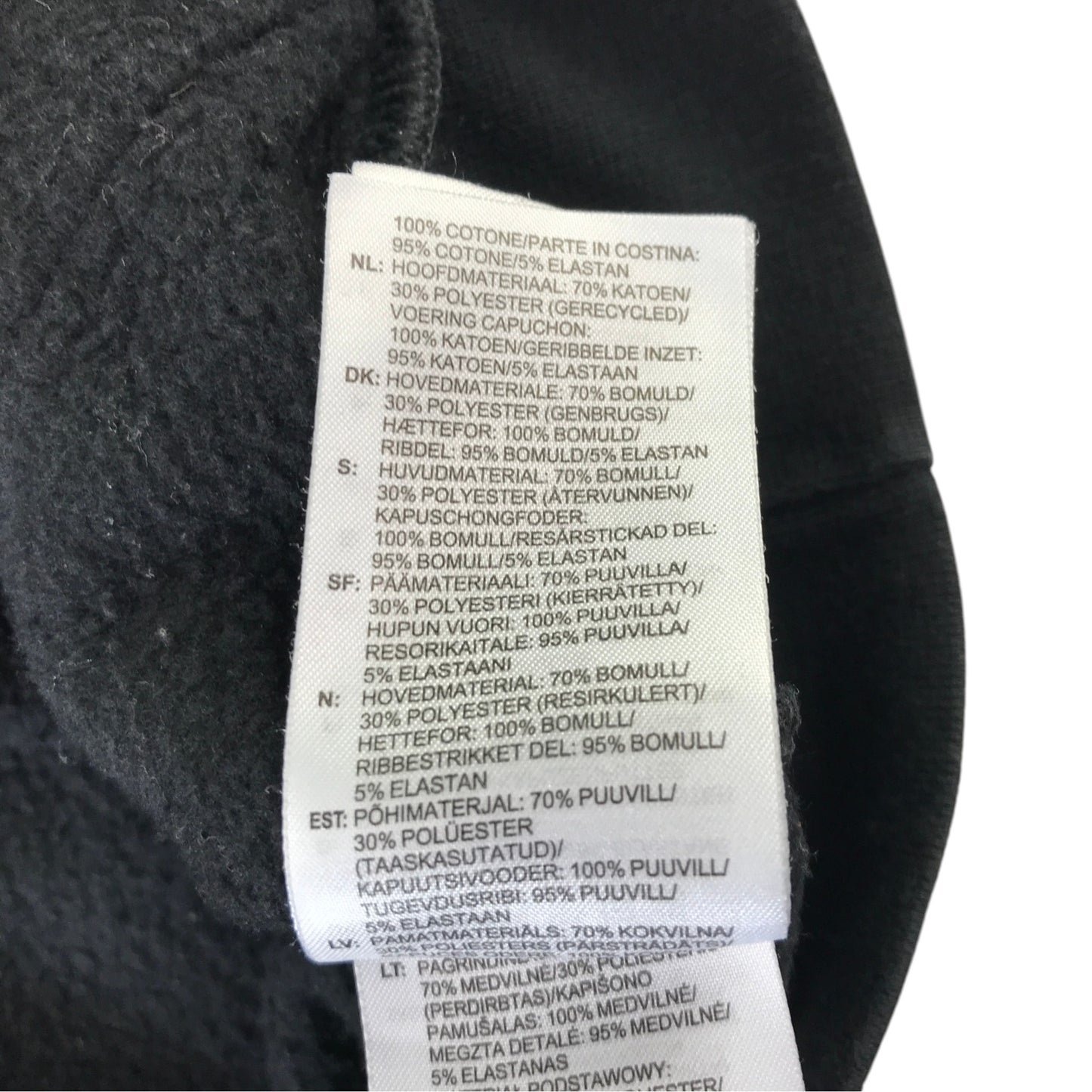 Adidas 14-15 years black hoodie cotton recycled polyester