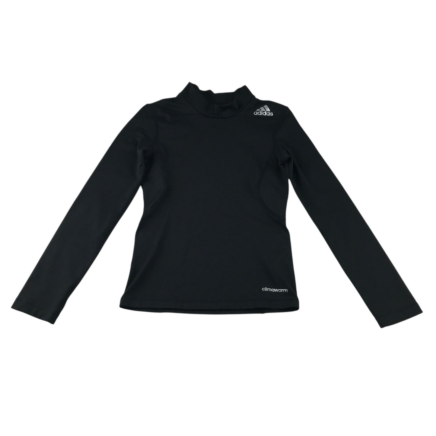Adidas 9-10 years black fitted 'tech fit' sport top polyester elastane