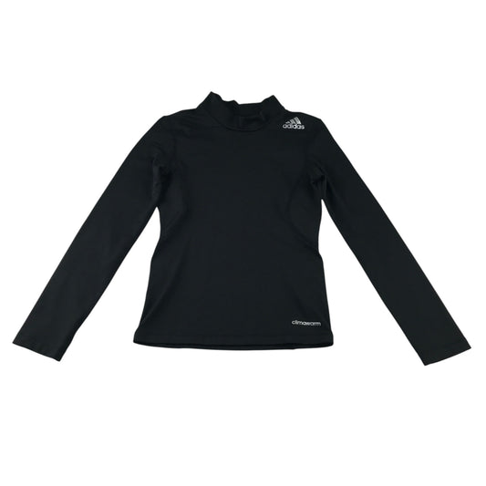 Adidas 9-10 years black fitted 'tech fit' sport top polyester elastane