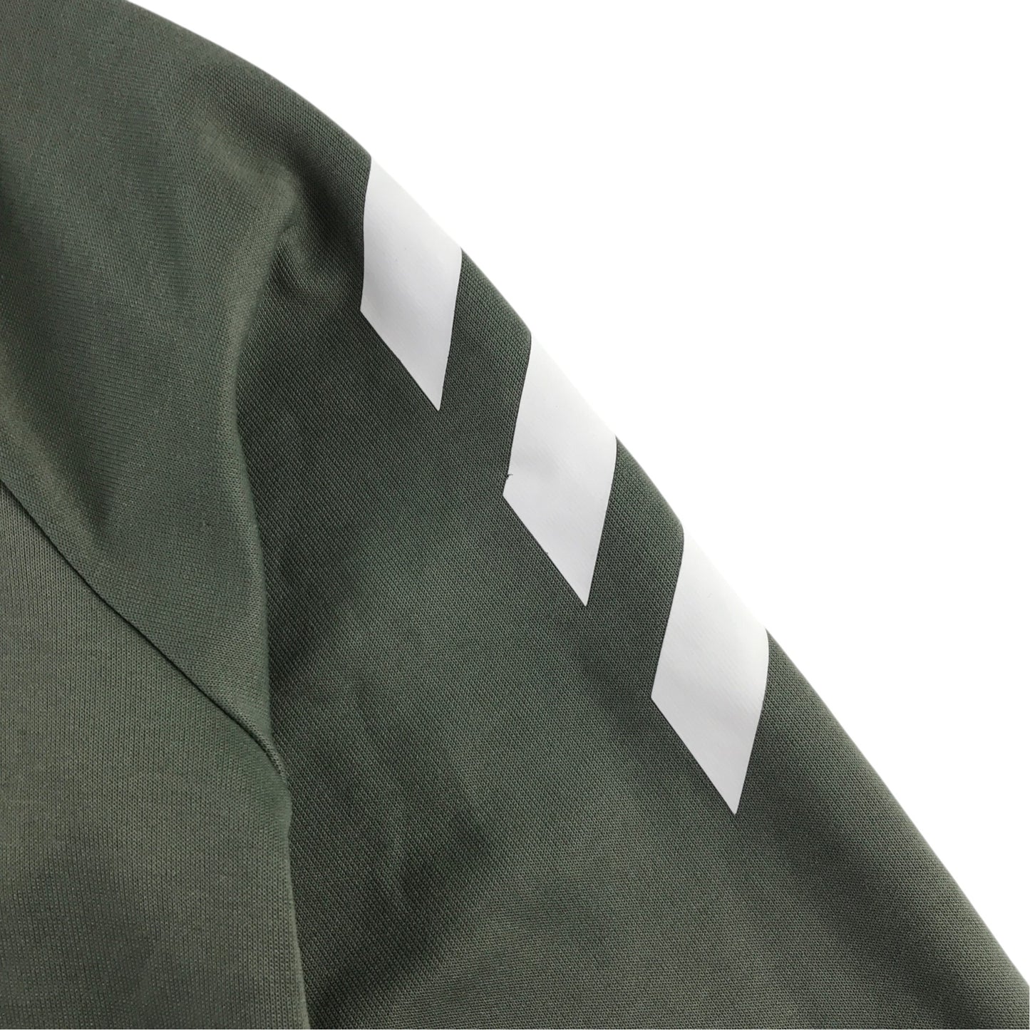 Adidas 9-10 years khaki green track jacket recycled polyester elastane