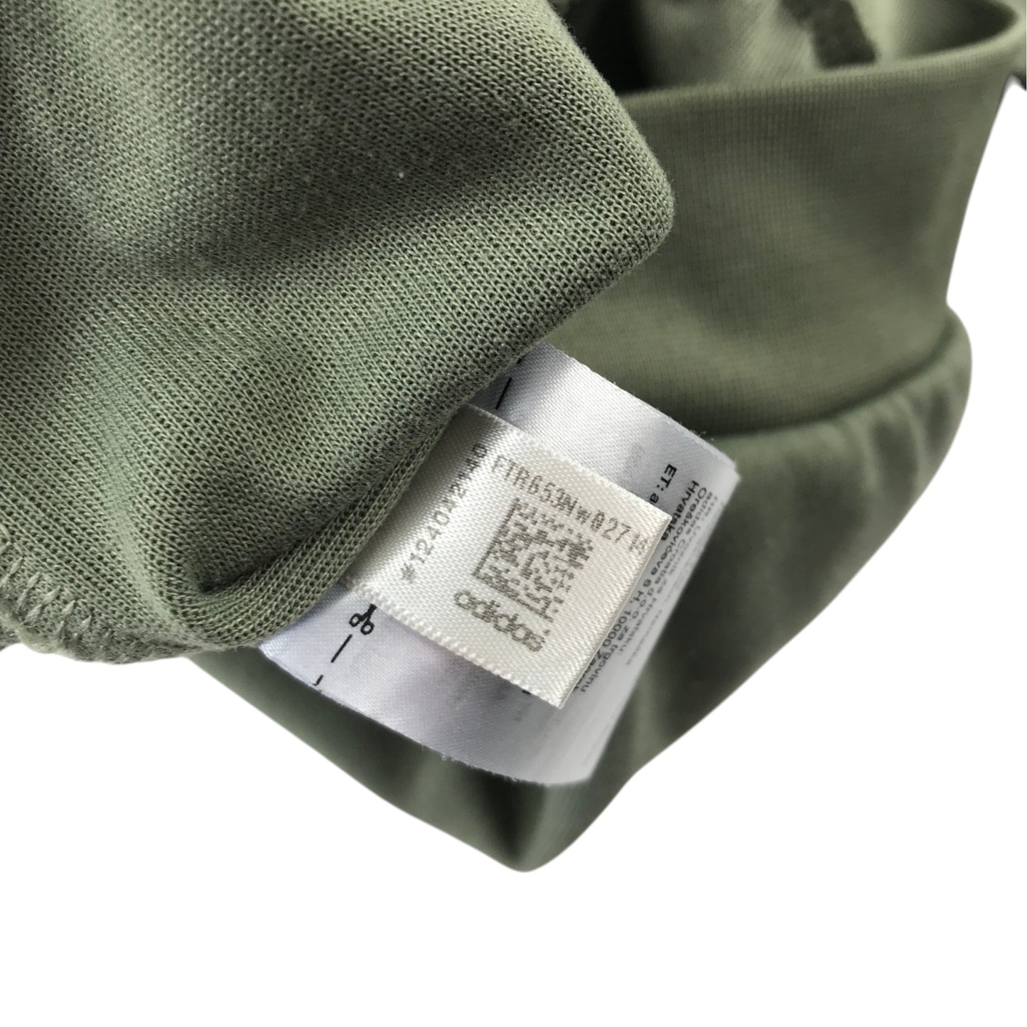 Adidas 9-10 years khaki green track jacket recycled polyester elastane