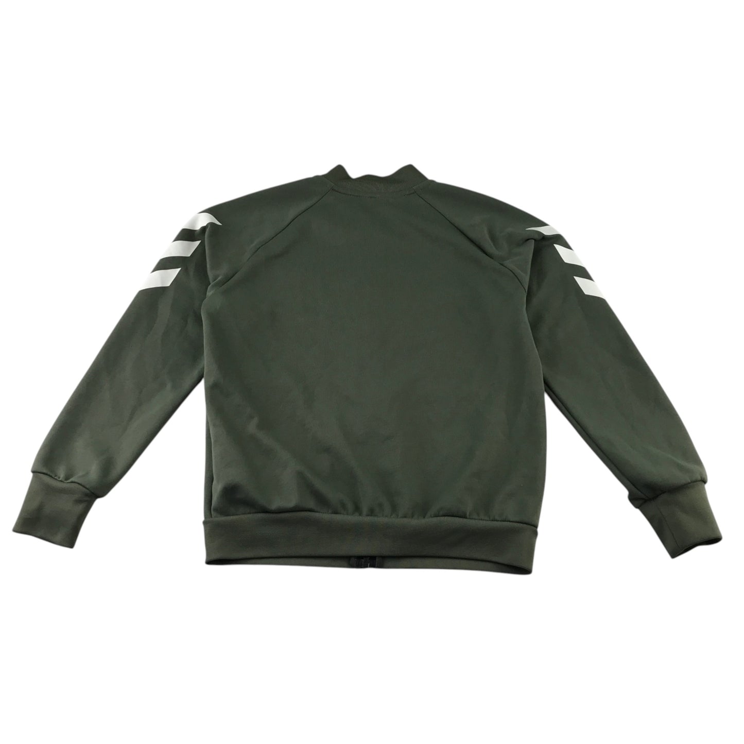 Adidas 9-10 years khaki green track jacket recycled polyester elastane