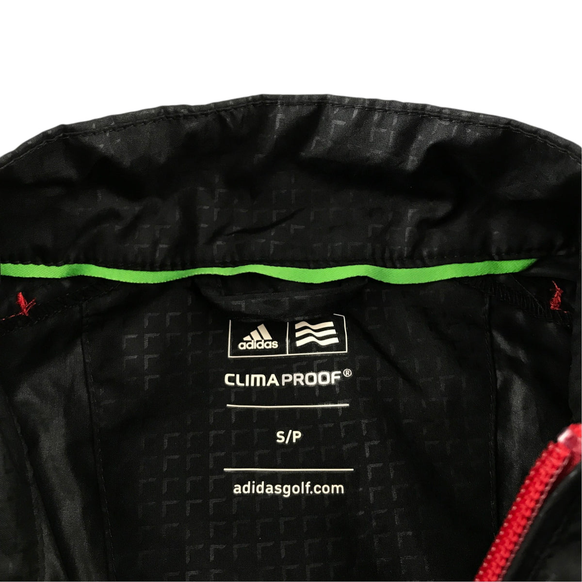 Adidas S climaproof black half zip sport jacket polyester