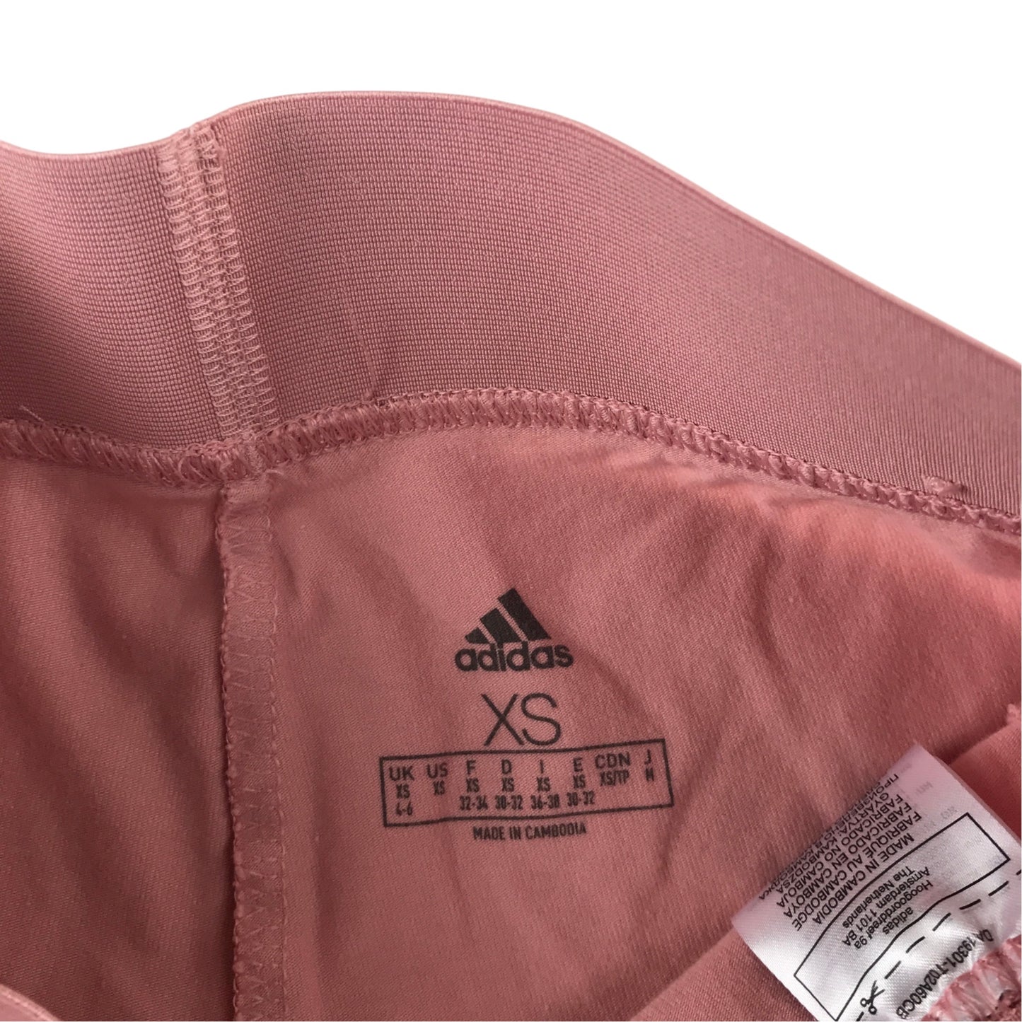 Adidas XS pink leggings cotton elastane