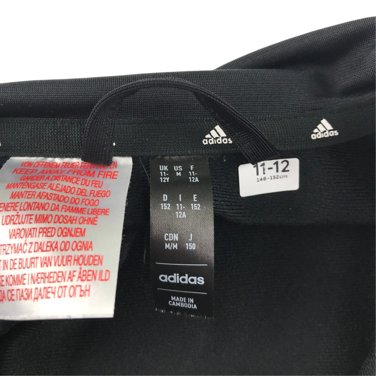 Adidas 11-12 years black sport sweater polyester