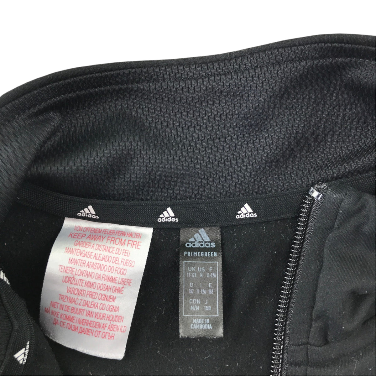 Adidas 11-12 years black sport sweater polyester