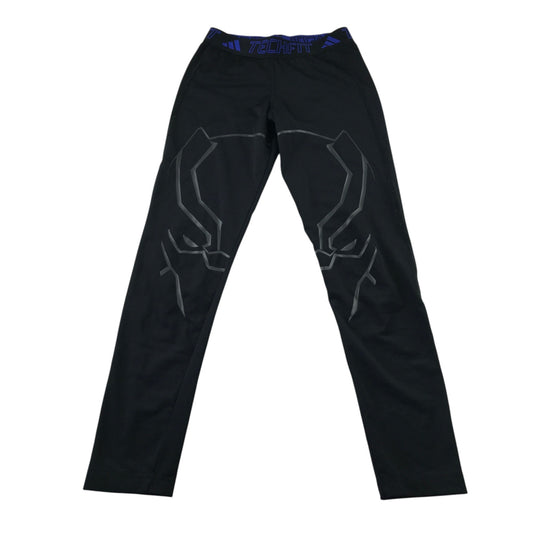 Adidas 11-12 years black tech-fit underlay bottoms Marvel Black Panther