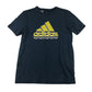 Adidas 11-12 years navy blue t-shirt yellow logo print