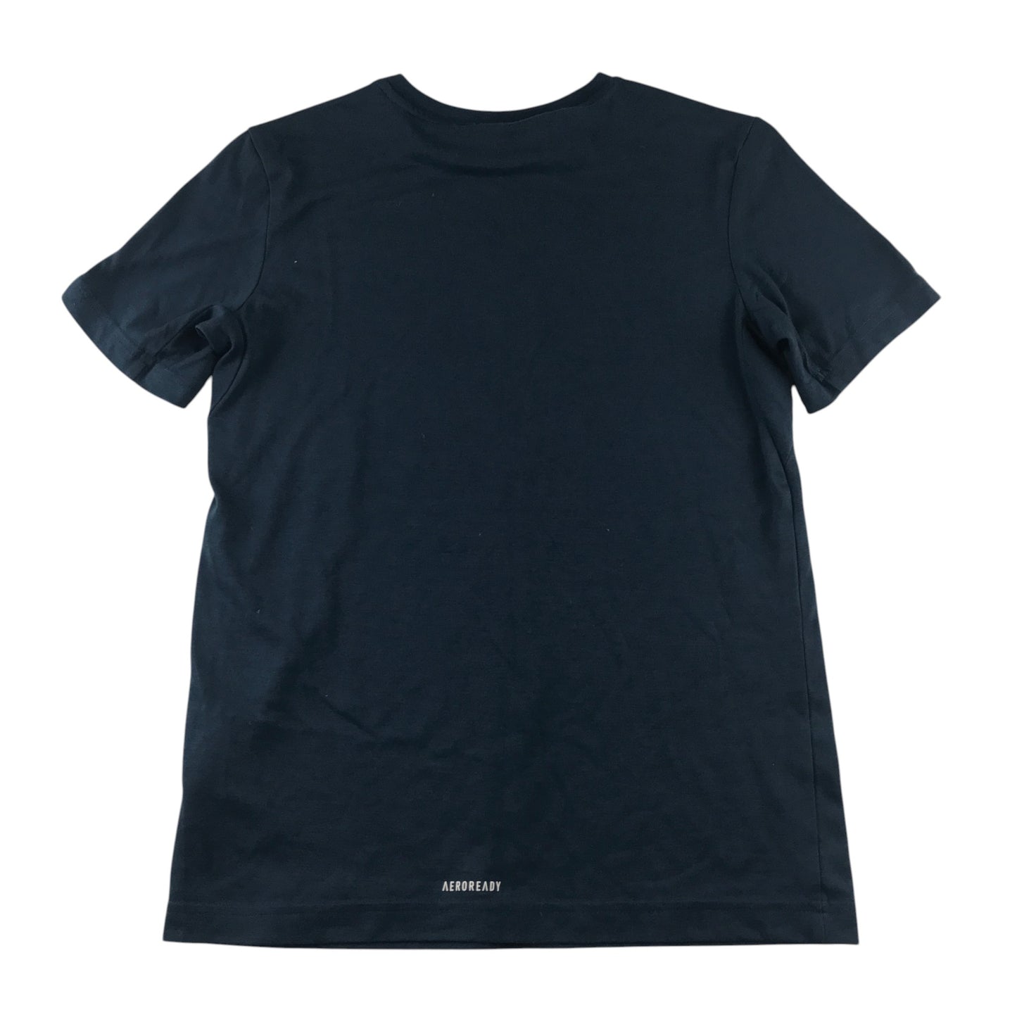 Adidas 11-12 years navy blue t-shirt yellow logo print