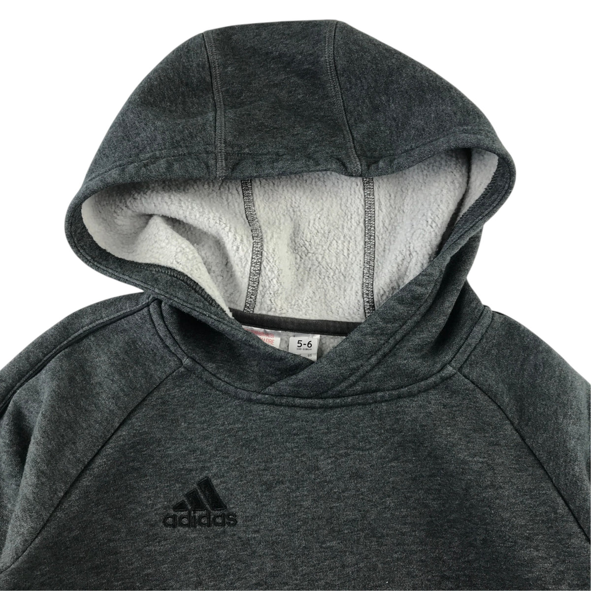 Adidas 5-6 years dark grey hoodie cotton polyester