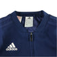 Adidas 9-10 years blue sport jacket panelled collarles full zip polyester