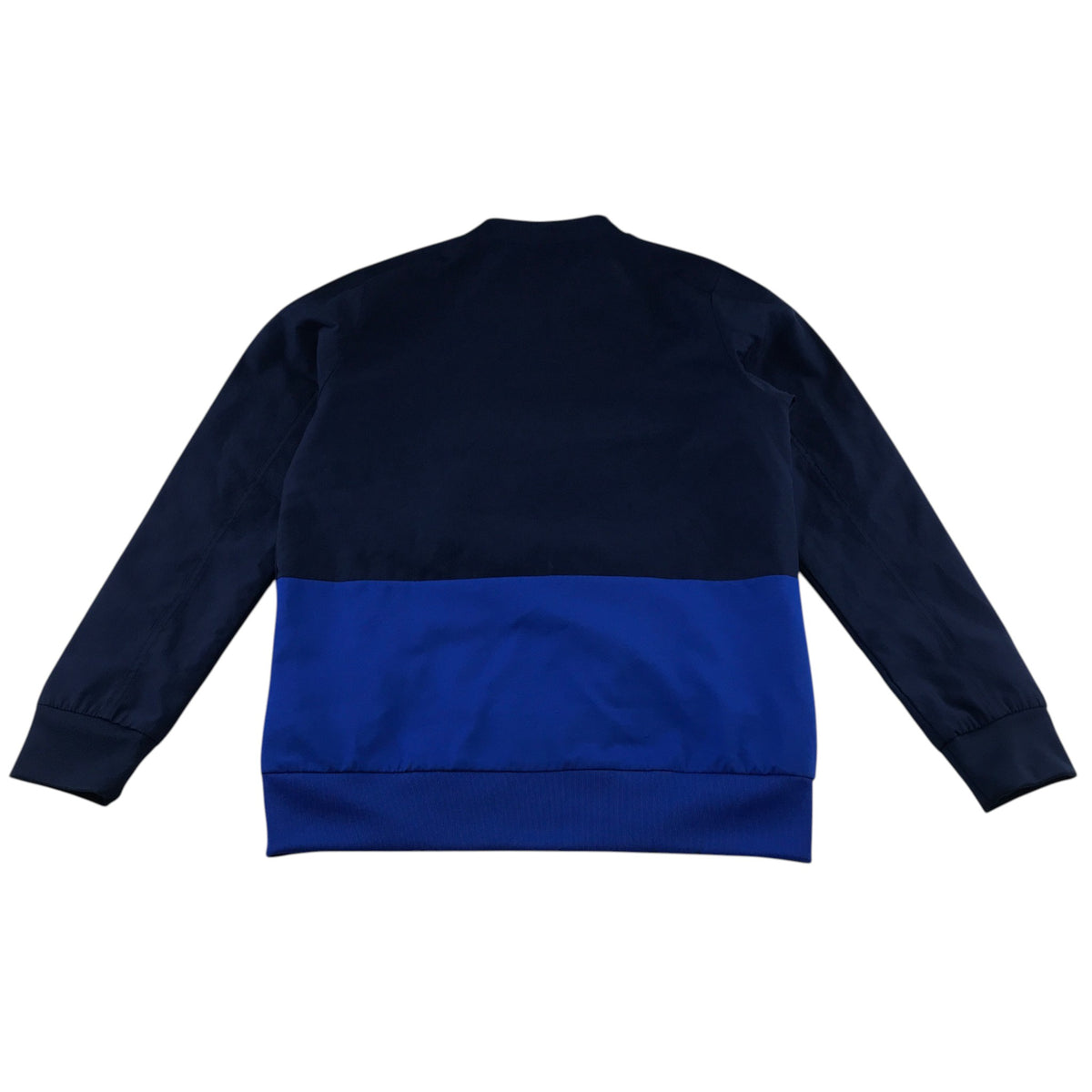 Adidas 9-10 years blue sport jacket panelled collarles full zip polyester