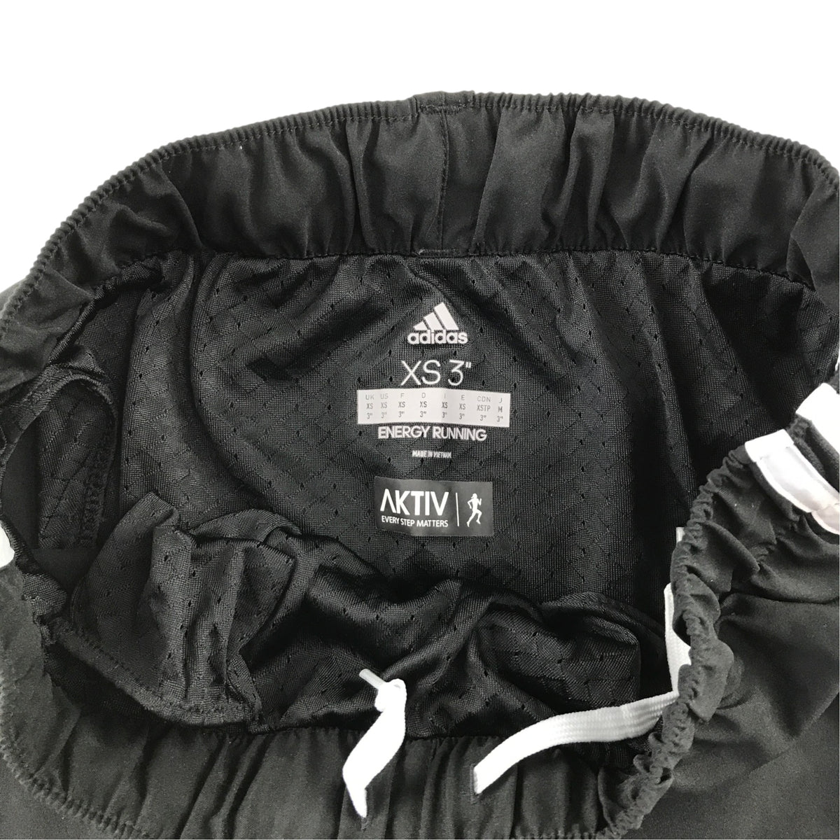 Adidas size XS women's black running shorts polyester