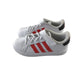 Adidas size 13.5 junior white and red trainers
