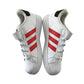 Adidas size 13.5 junior white and red trainers