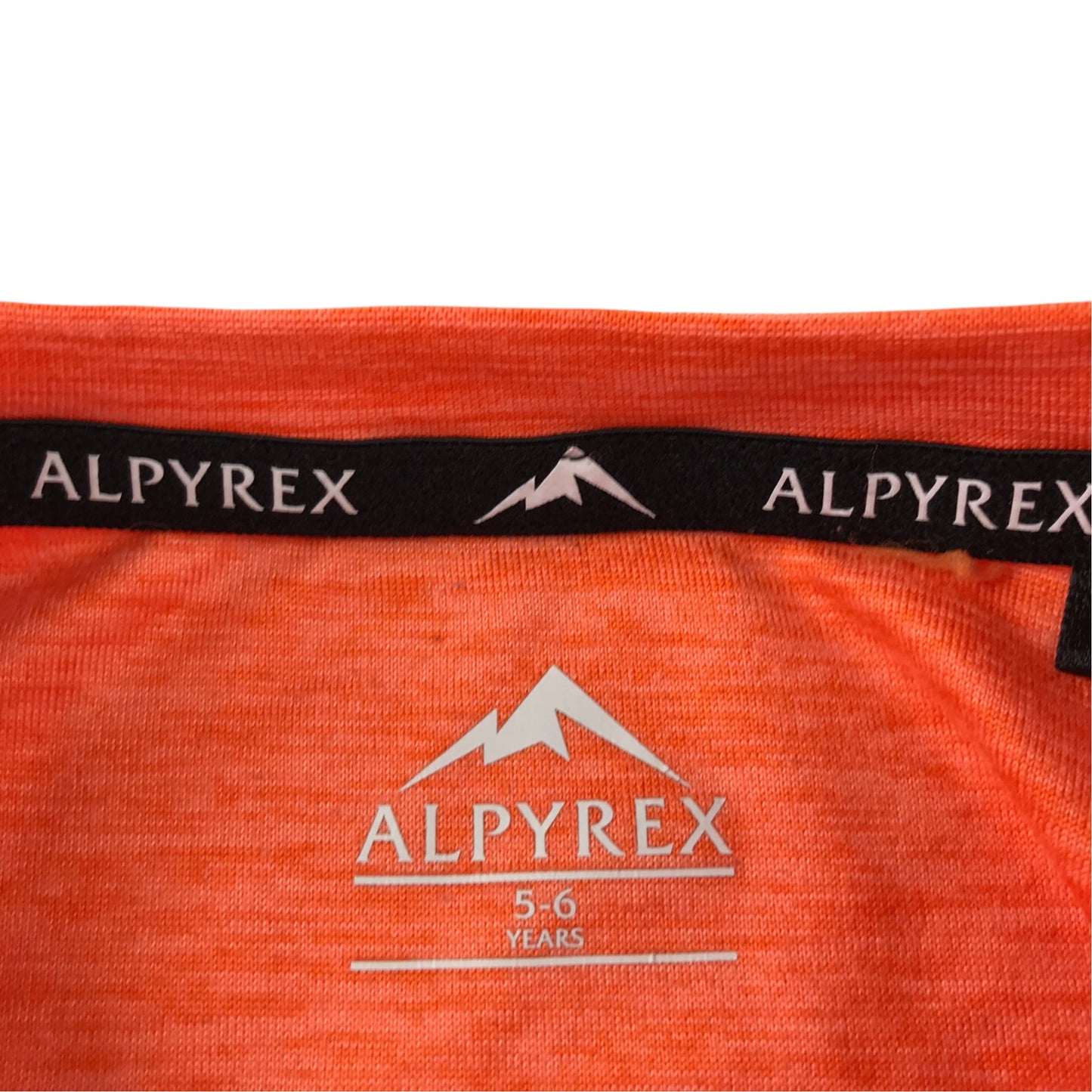 Alpyrex 5-6 years orange sport t-shirt polyester elastane