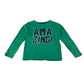 Primark t-shirt 6-7 years green Amazing print text long sleeve cotton
