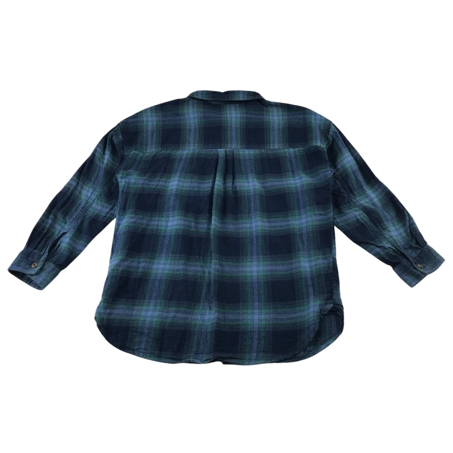 Art Class 10-12 years blue tartan check shirt cotton rayon