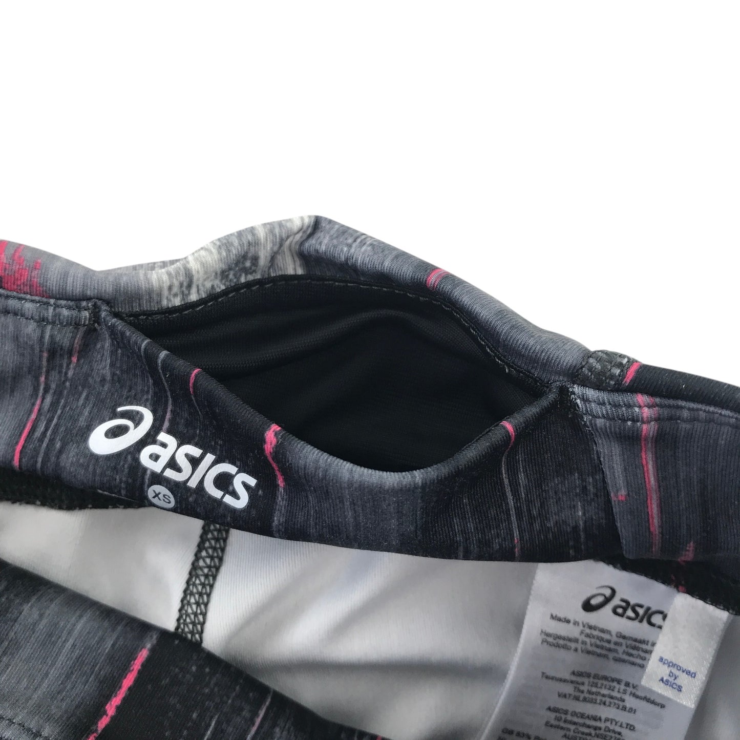 Asics size XS grey and pink sport leggings