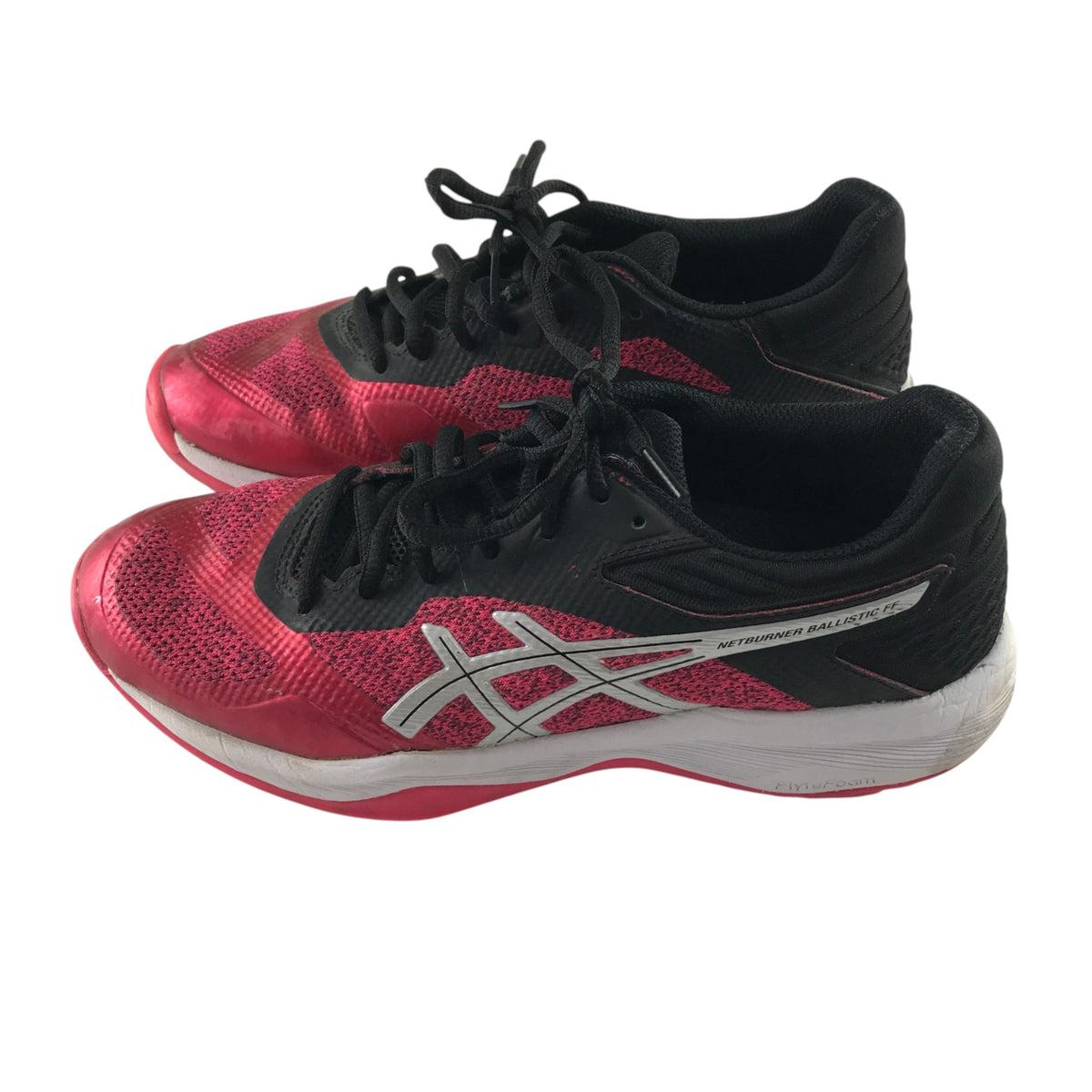 Asics shoe size 5 black and metallic pink running trainers