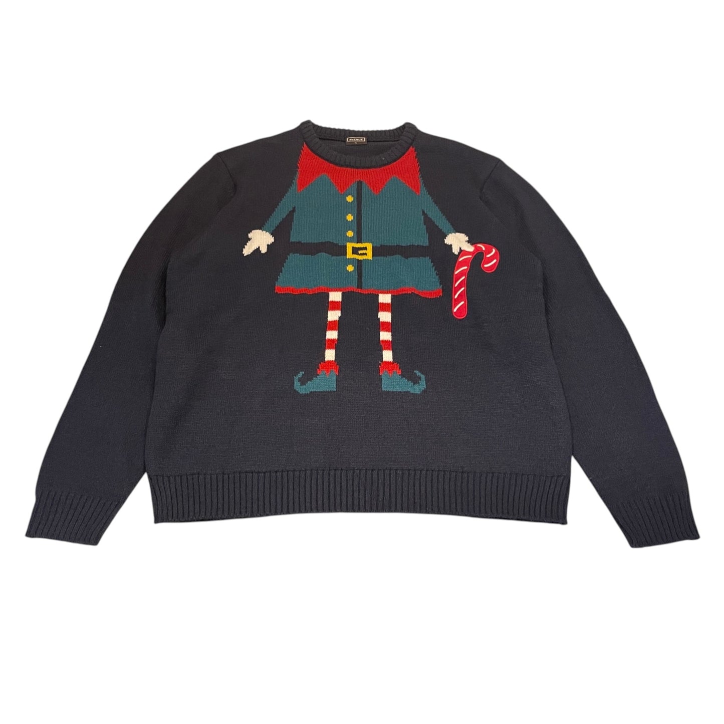 Avenue L men's grey Christmas jumper acrylic