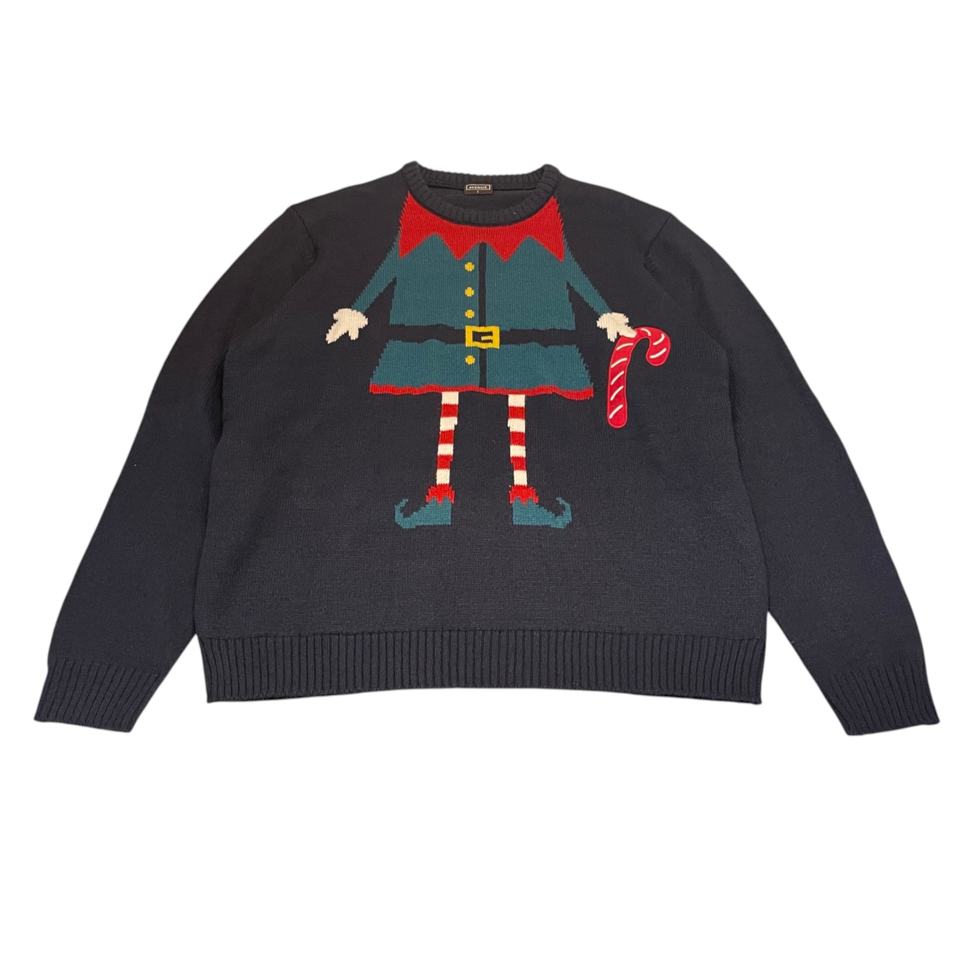 Avenue L men's grey Christmas jumper acrylic