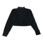 Barbie size M black cropped velour hoodie cotton polyester