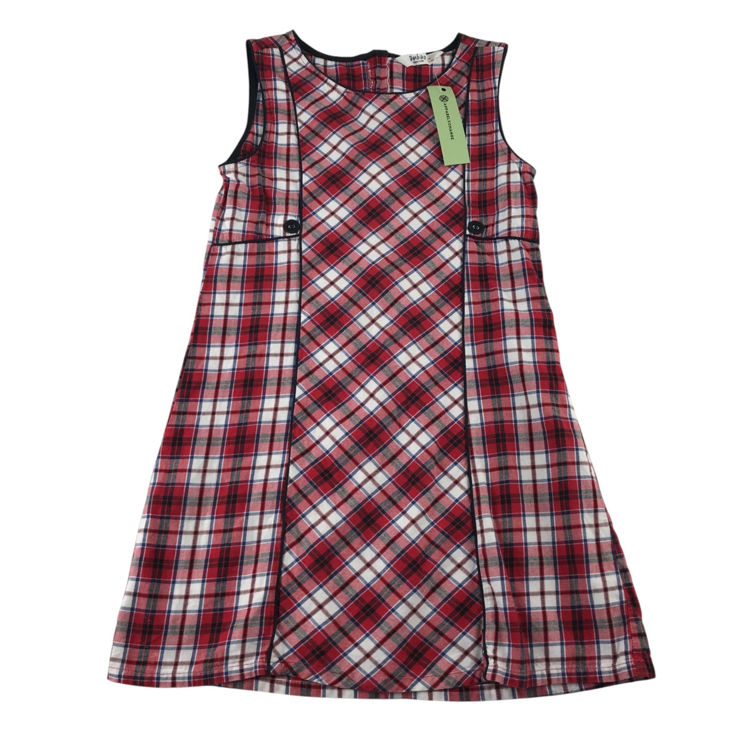 Beebay 10 years red tartan check dress cotton