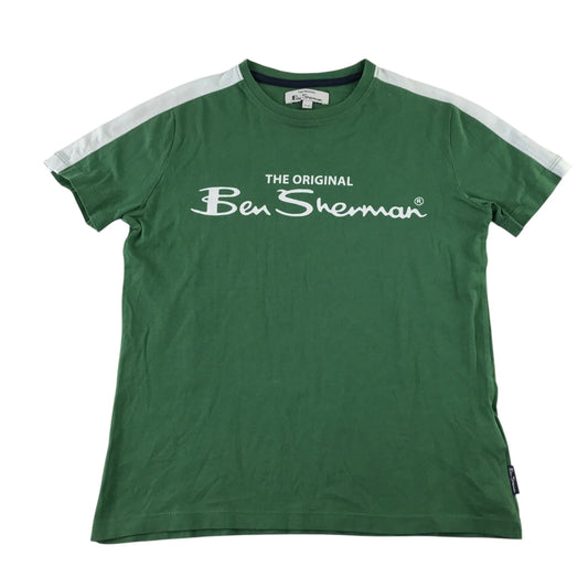 Ben Sherman 9-10 years green t-shirt cotton