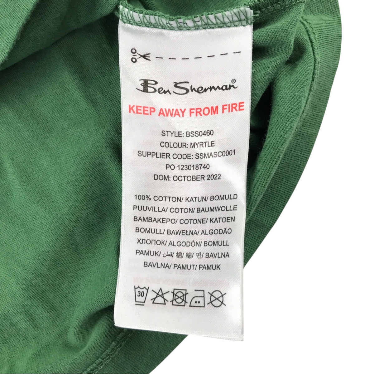 Ben Sherman 9-10 years green t-shirt cotton