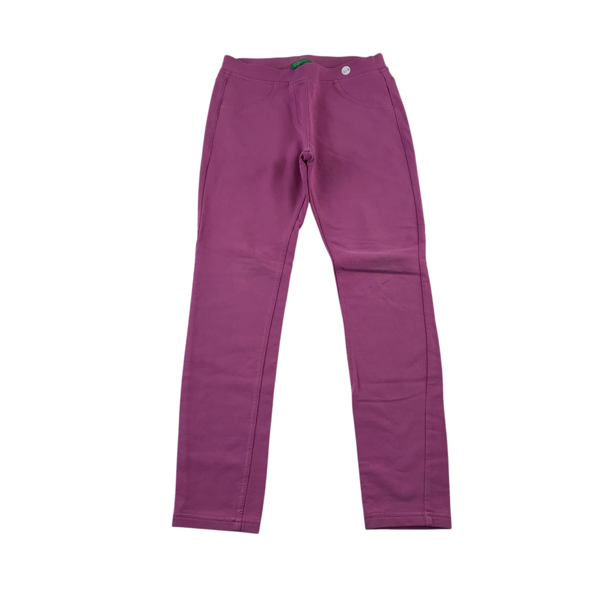 Benetton 8-9 years pink jeggings cotton elastane