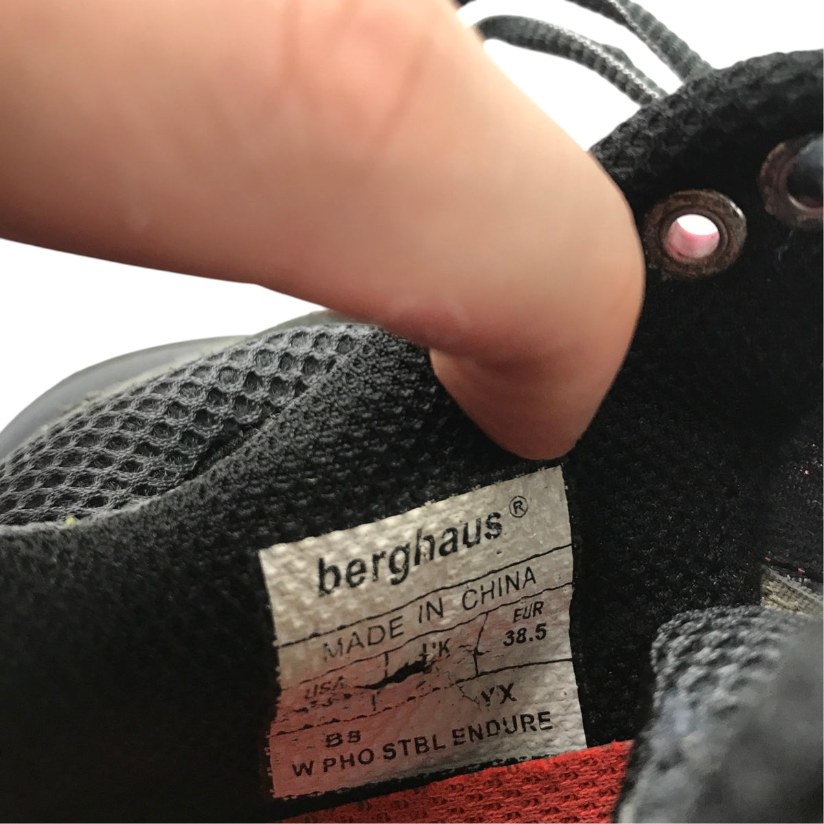 Berghaus size UK 5 dark grey and pink walking shoes